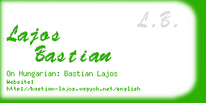 lajos bastian business card